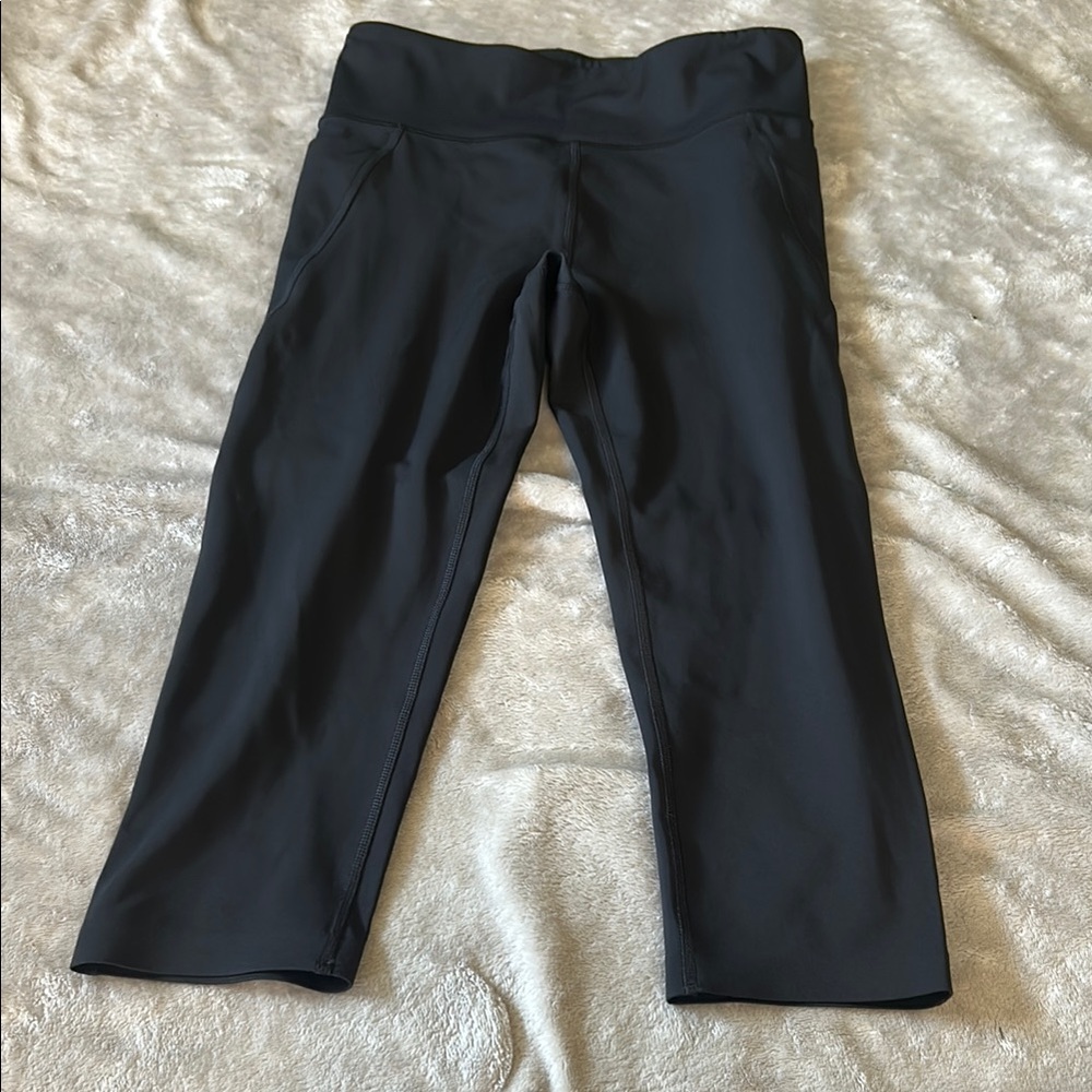 GK elite adult black cropped leggings